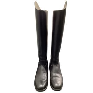 Mountain Horse Boots Women’s Size 8W Leather High Riding Boots Back Zipper Black